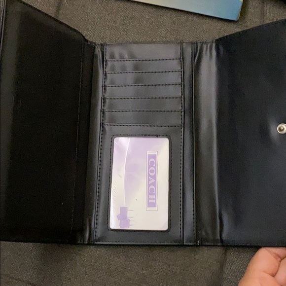 Black Coach Leather Wallet - Picture 3 of 5
